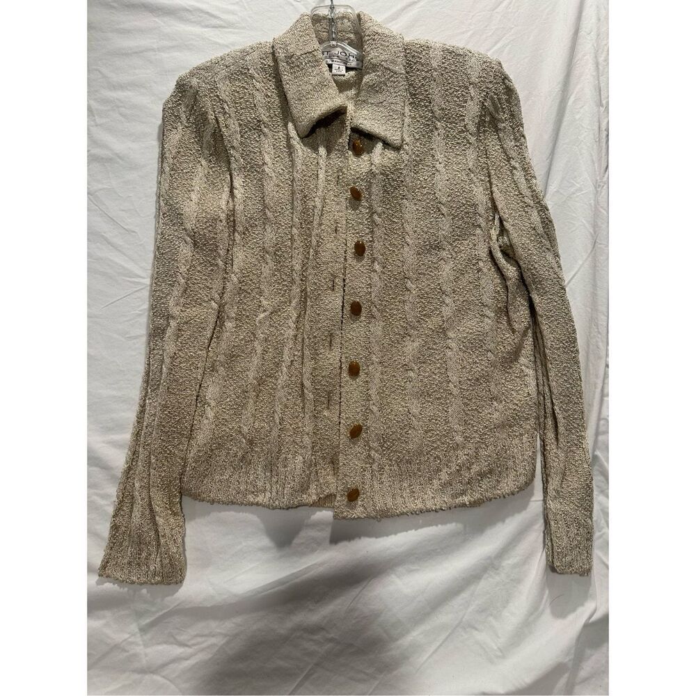 Gorgeous St. John Wool Blend cardigan and tank top set, size four